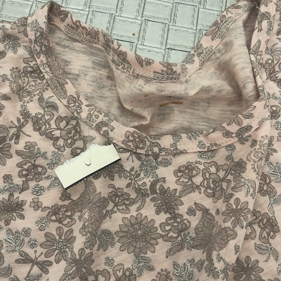 KIM ROGERS  pink floral t-shirt size small - Picture 7 of 7
